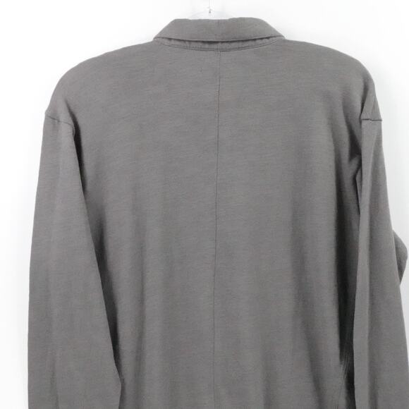 Rye 51 Shirt Mens Large Charcoal Mercer Distressed Long Sleeve Polo Casual - Picture 8 of 14